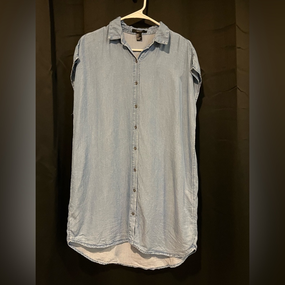 Denim Button Up Dress